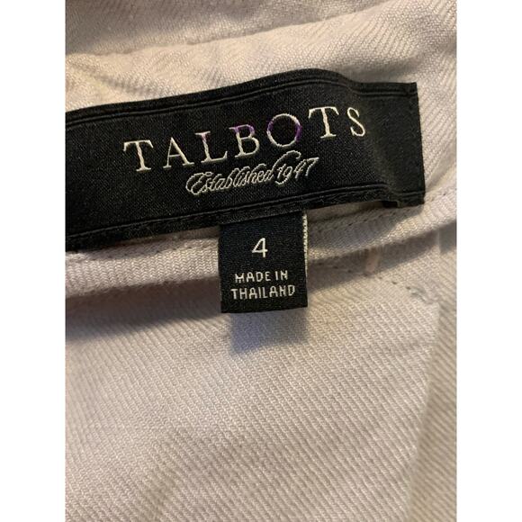 Talbots silver gray linen belted jacket size 4 - Picture 3 of 12